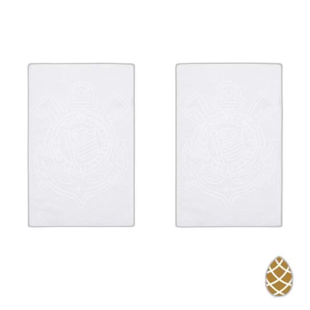 Kit 2 Toalhas De Rosto Jacquard Buettner Corinthians Branco