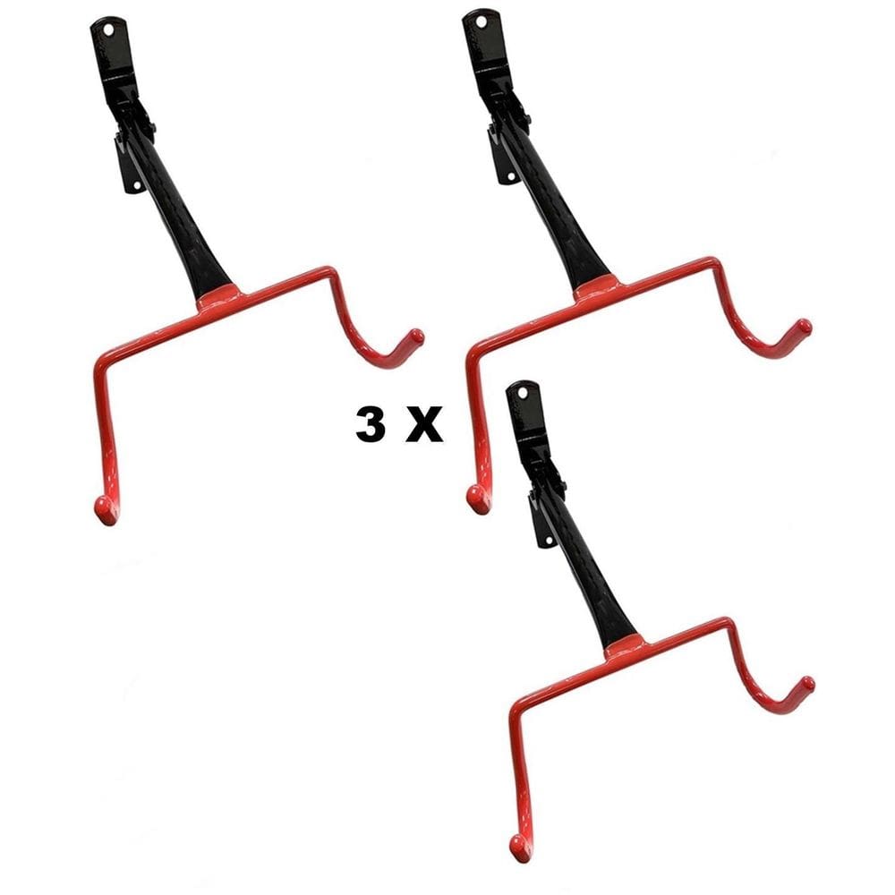 Kit 3 Suporte De Bicicleta Bike Parede Horizontal Porta Bike