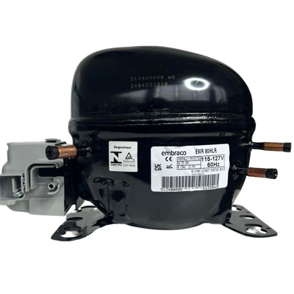 Compressor Embraco 1/4 + 127V Emr80Hlr R134