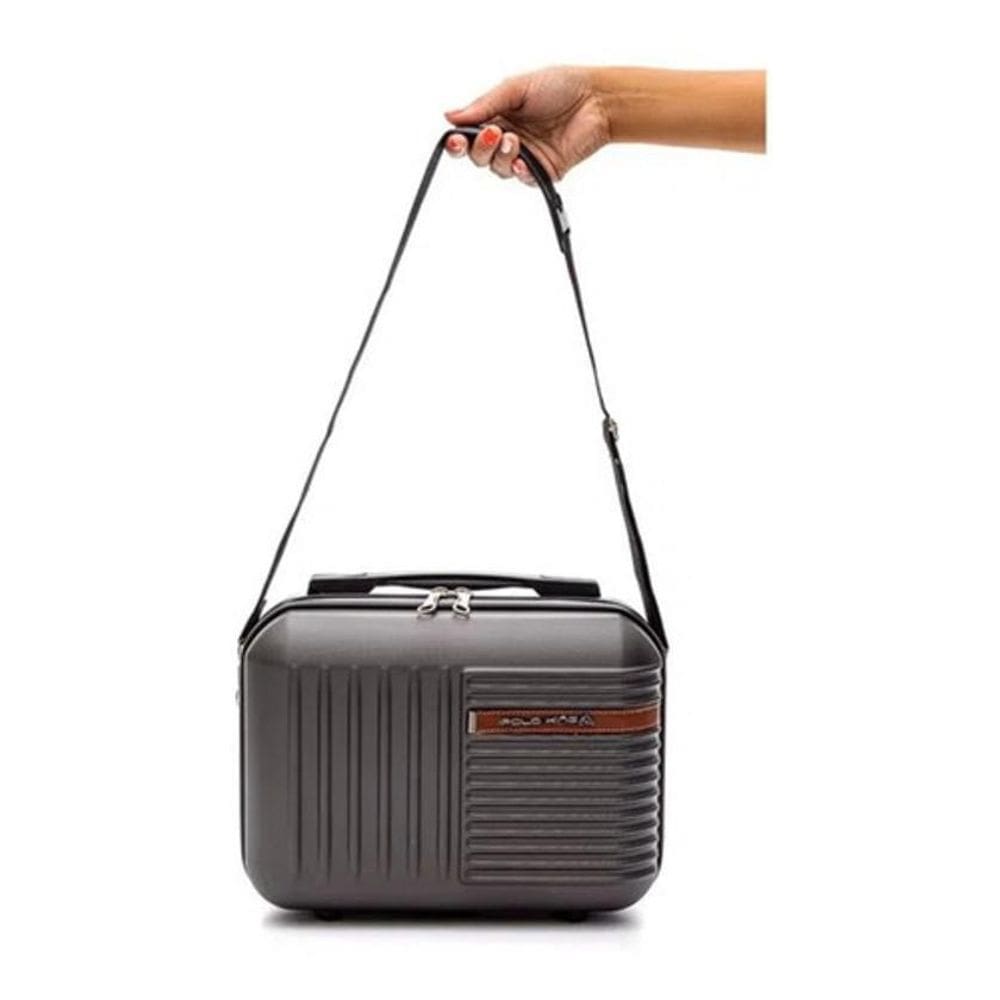 Frasqueira De Viagem Maleta Mala De Mão Viagem - Grafite