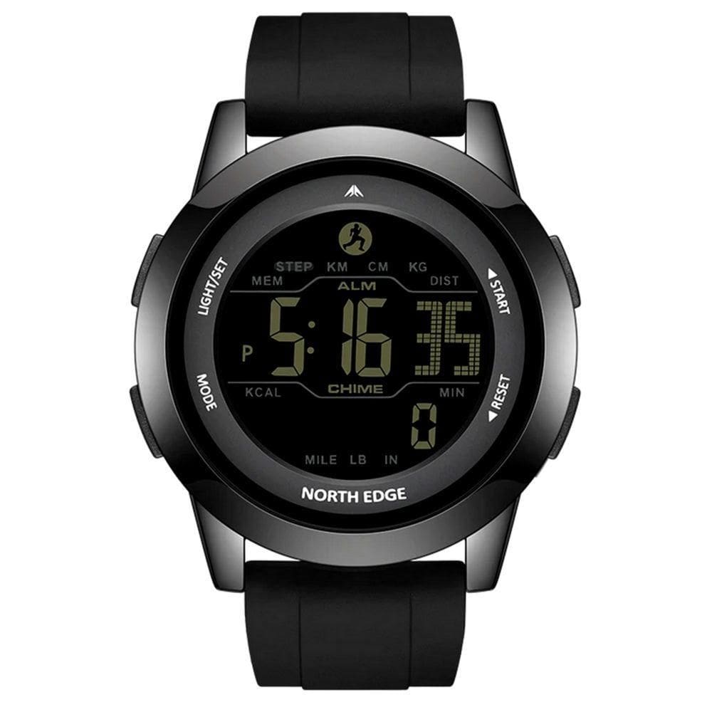 Relógio Digital Masculino Esportivo Apollo À Prova Da Água 50m Multifuncional Preto