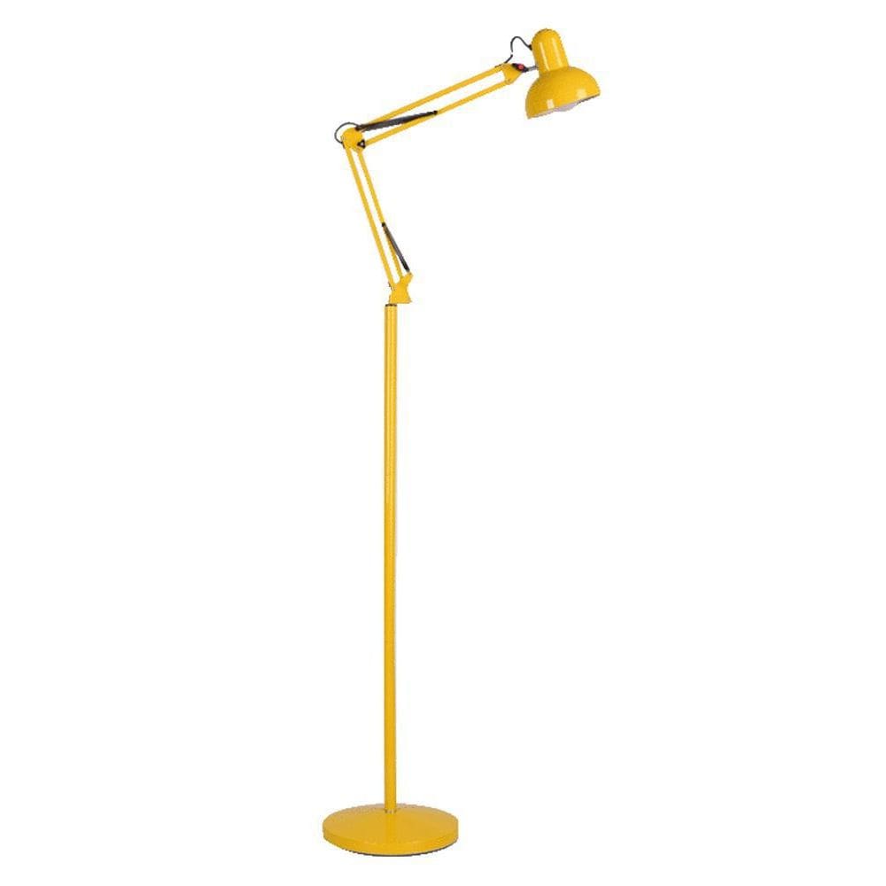 Luminária de Piso Articulada 1,90m Metal LED Amarelo