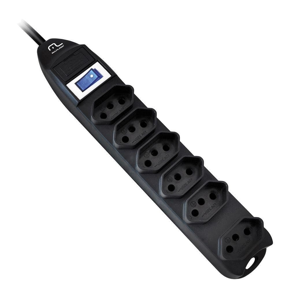 Multilaser Filtro De Linha 6 Tomadas Preto Wi221