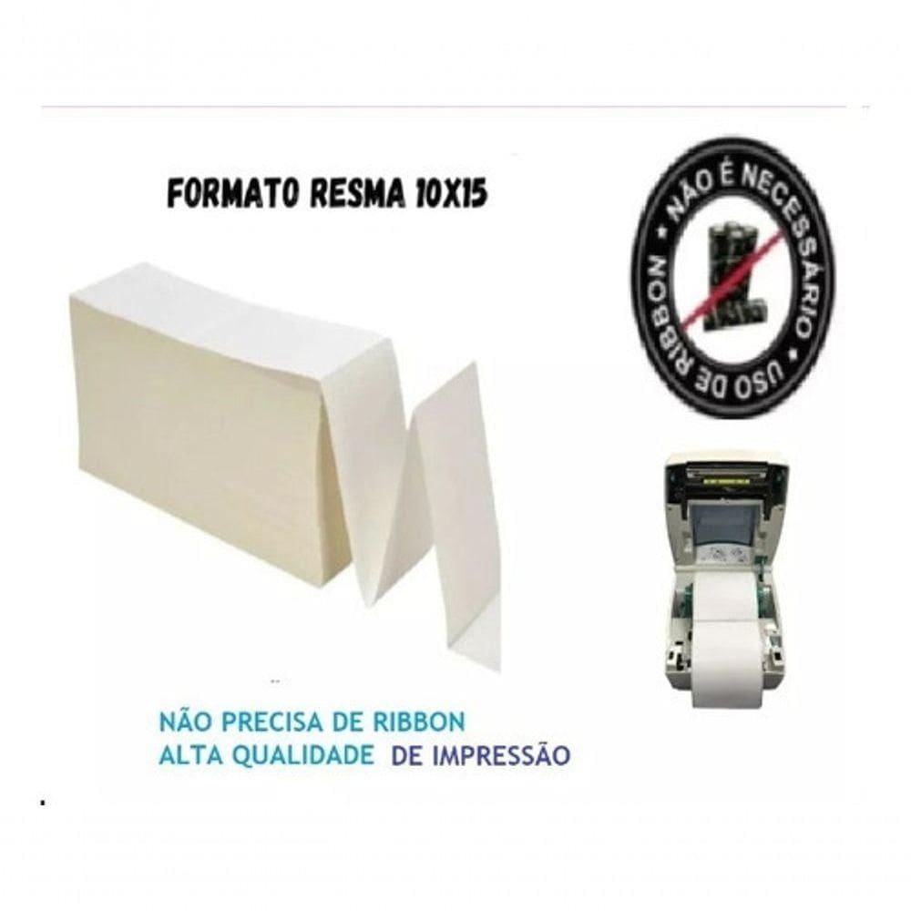 4000 Etiqueta 10x15 (100x150) Térmica C/ Serrilha Resma Cor