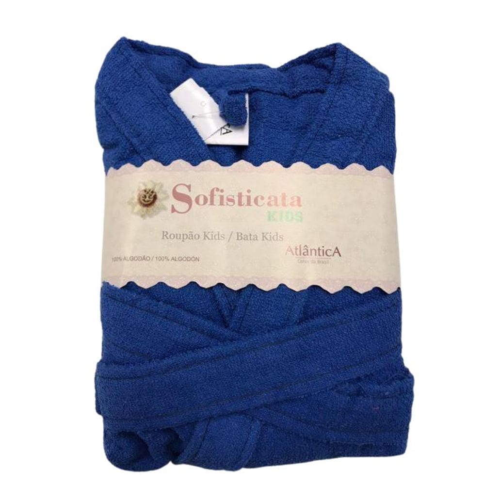 Roupão Felpudo Infantil Tamanho 12 Atlântica