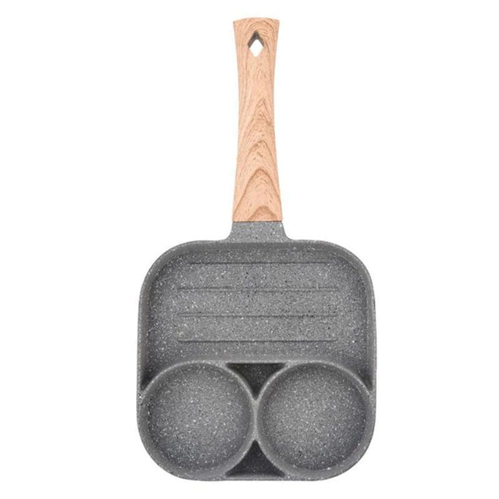 Frigideira 3 Divisorias Antiaderente Ovo Hambúrguer Bacon