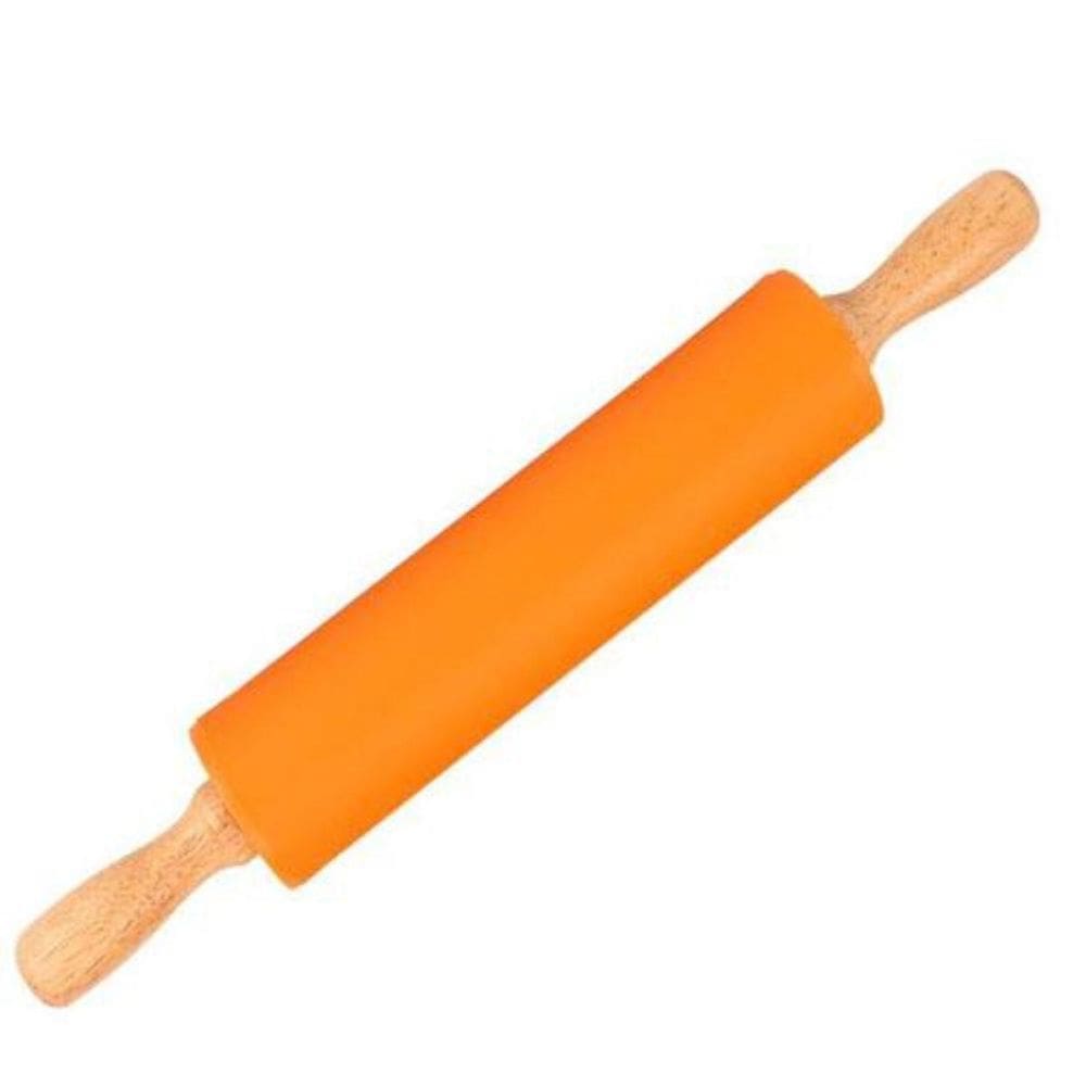 Rolo De Massas Multiuso 47Cm Silicone E Madeira