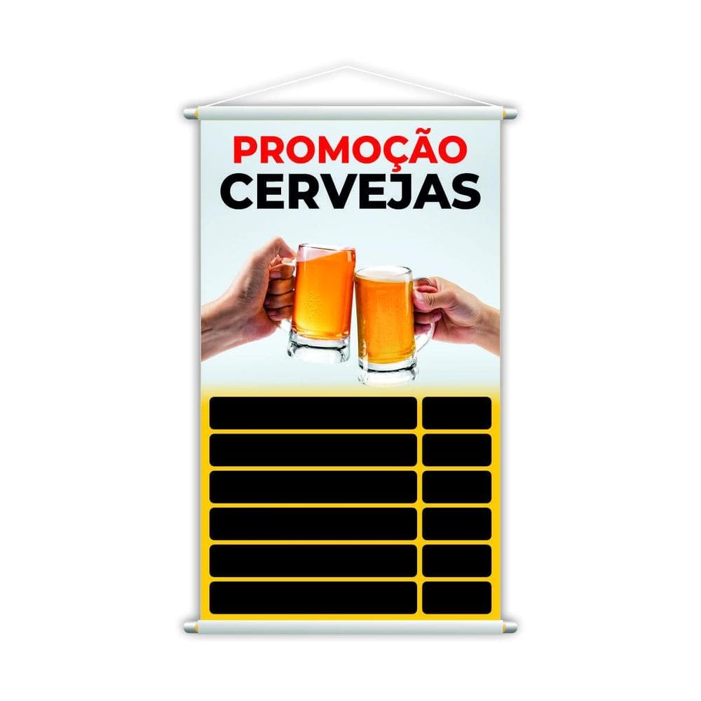 Banner  Cervejas Bebidas Tabela Preços 60X40Cm