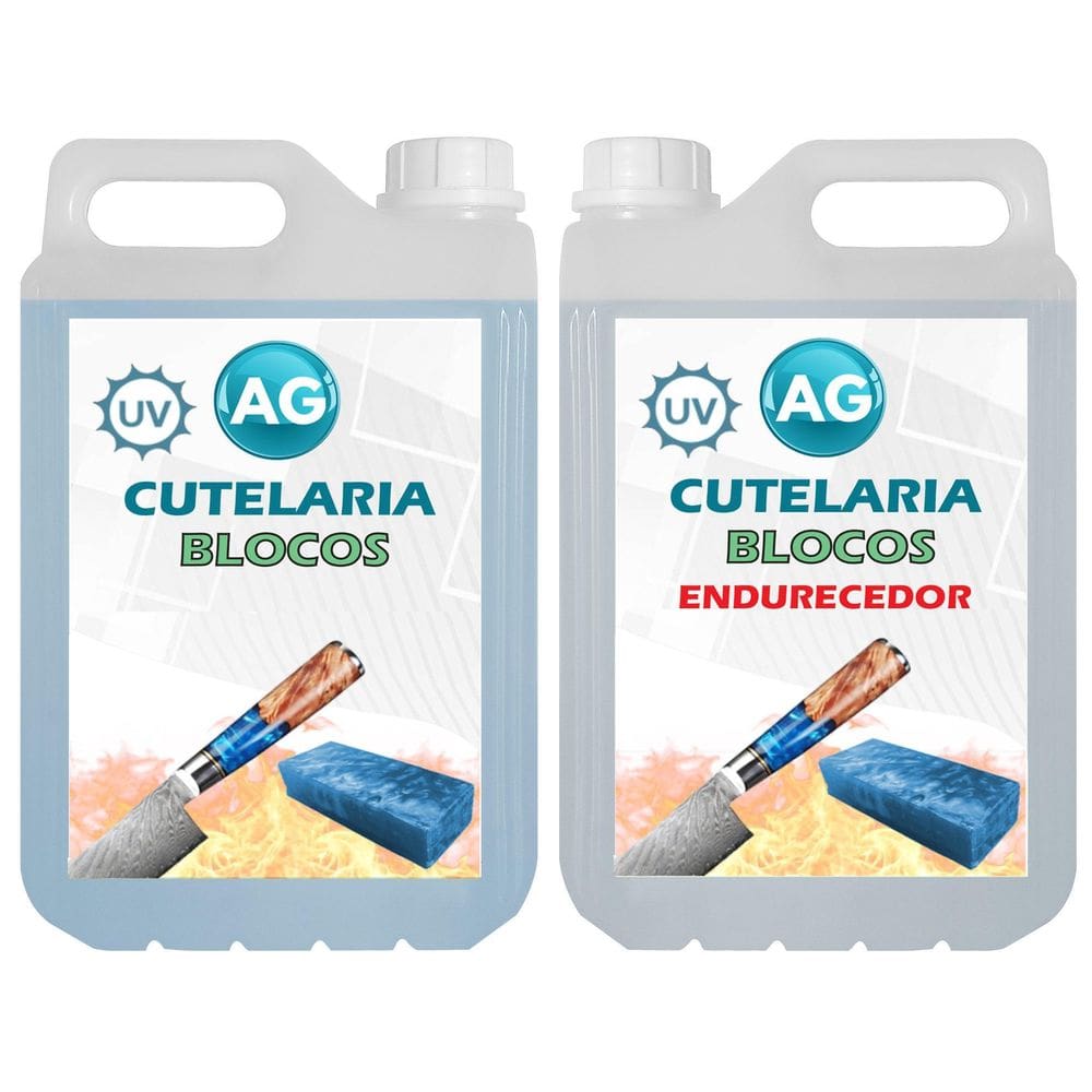 Resina Epóxi Para Cutelaria Blocos Ag 1,4Kg