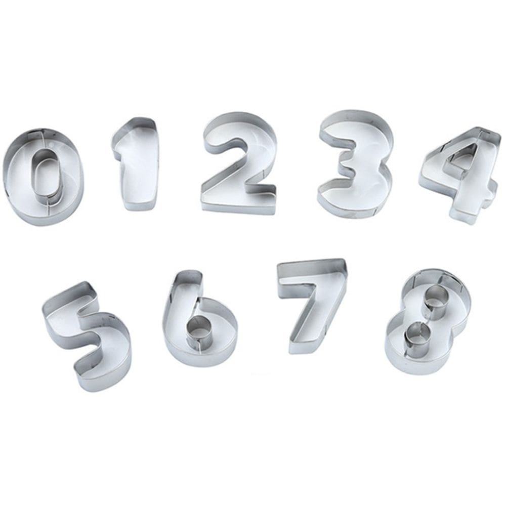 Cortador Biscoito e Massas Números - Inox - 09 Peças