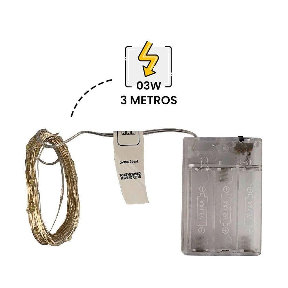 Fio De Fada Led Decoração Cordão De Luz 5M Branco