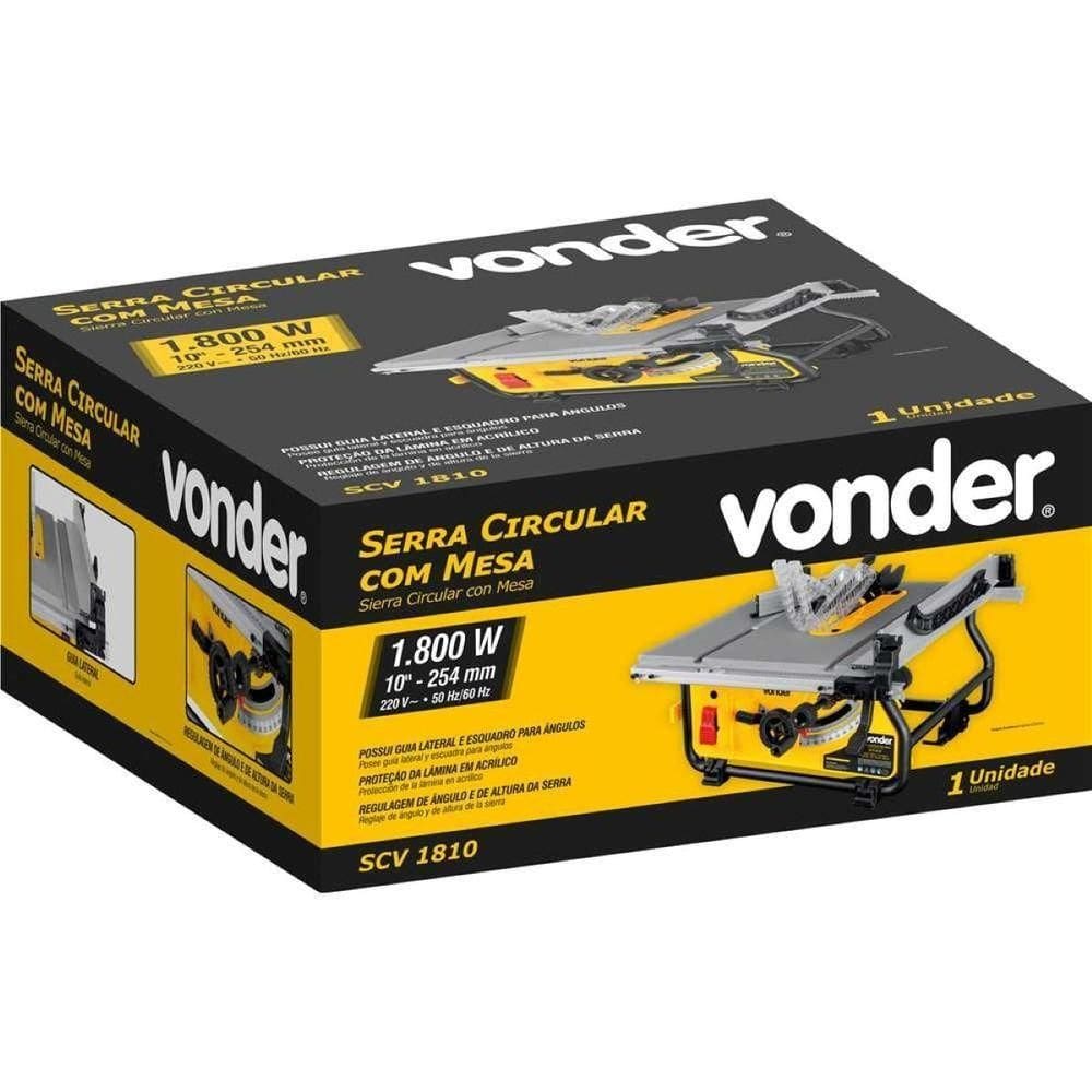 Serra Circular De Mesa 10`` 1800W Scv1810 Vonder 220V