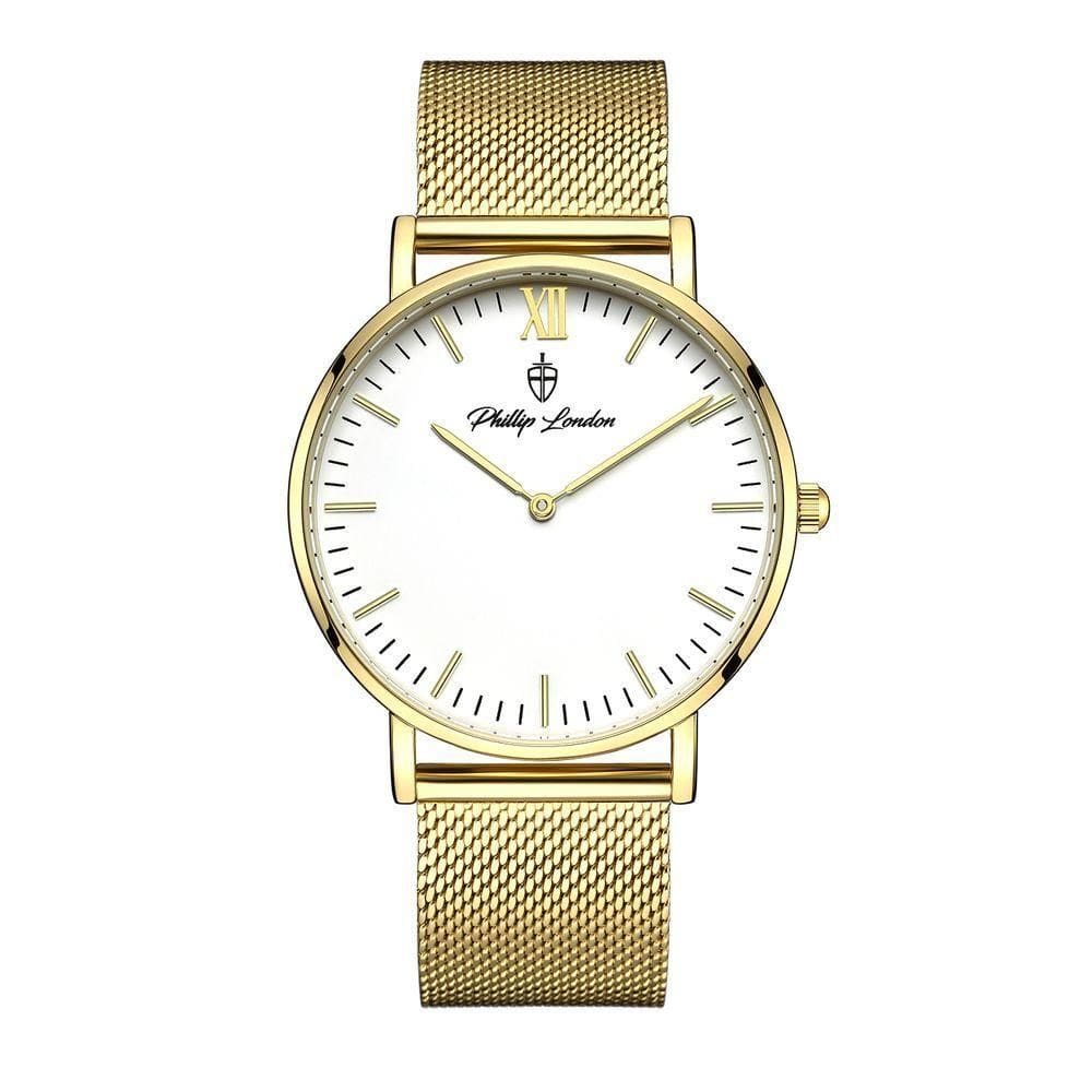 Relógio Masculino Greenwich Mesh Golden White 40mm