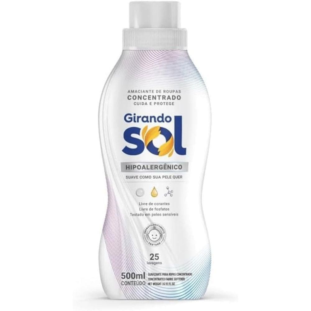 Amaciante Concentrado Hipoalergênico Para Roupas De Bebê Girando Sol 500ml