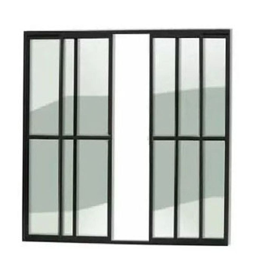 Porta Sacada 4 Folhas Aluminio Preto C/Trinco 2,10x2,00