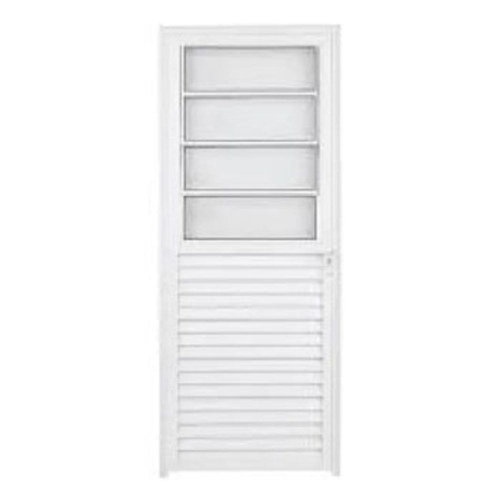 Porta Basculante Aluminio Branco 2,10x0,80 Lado Direito