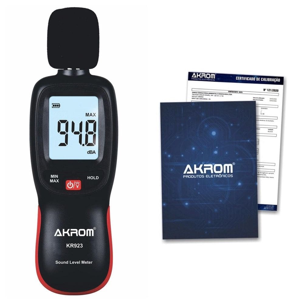 Decibelímetro Digital Com Certificado De Calibração - Kr923