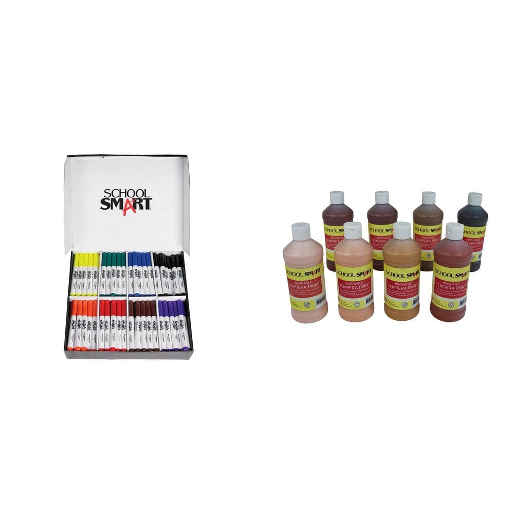 Kit combinado de marcador artístico e tinta a têmpera lavável Casafoyer