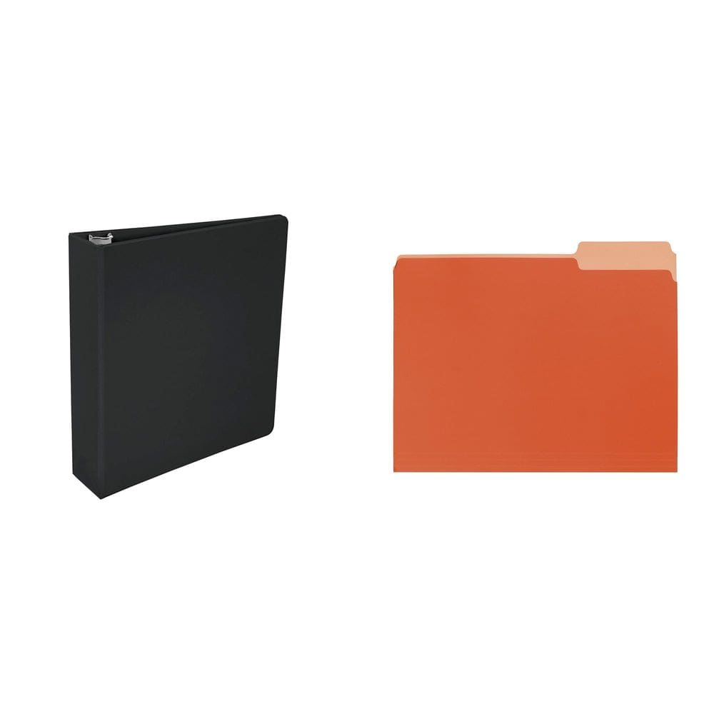 Organização de escritório Casafoyer D-Ring Binder com pastas de arquivos