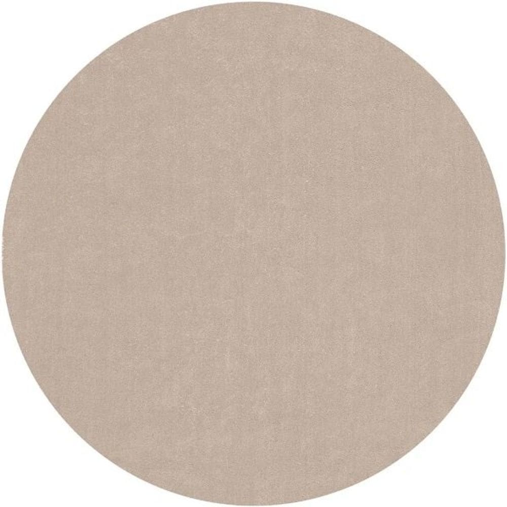 Tapete Pele De Coelho Redondo Melody 140cm Jolitex Bege