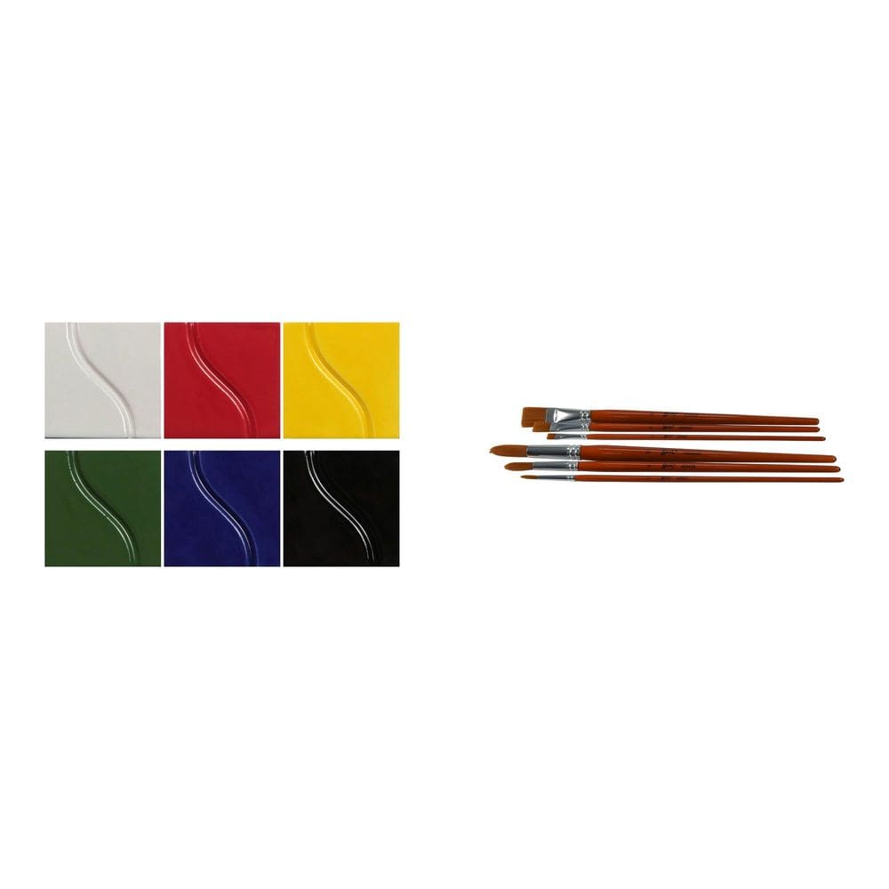Kit combinado de esmaltes brilhantes Casafoyer e pincéis acrílicos de cobre