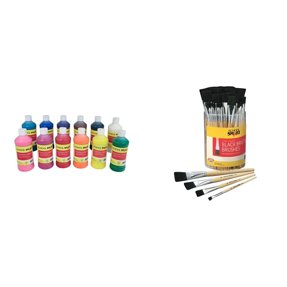 Kit combinado de tintas e pincéis Casafoyer Tempera 480ml