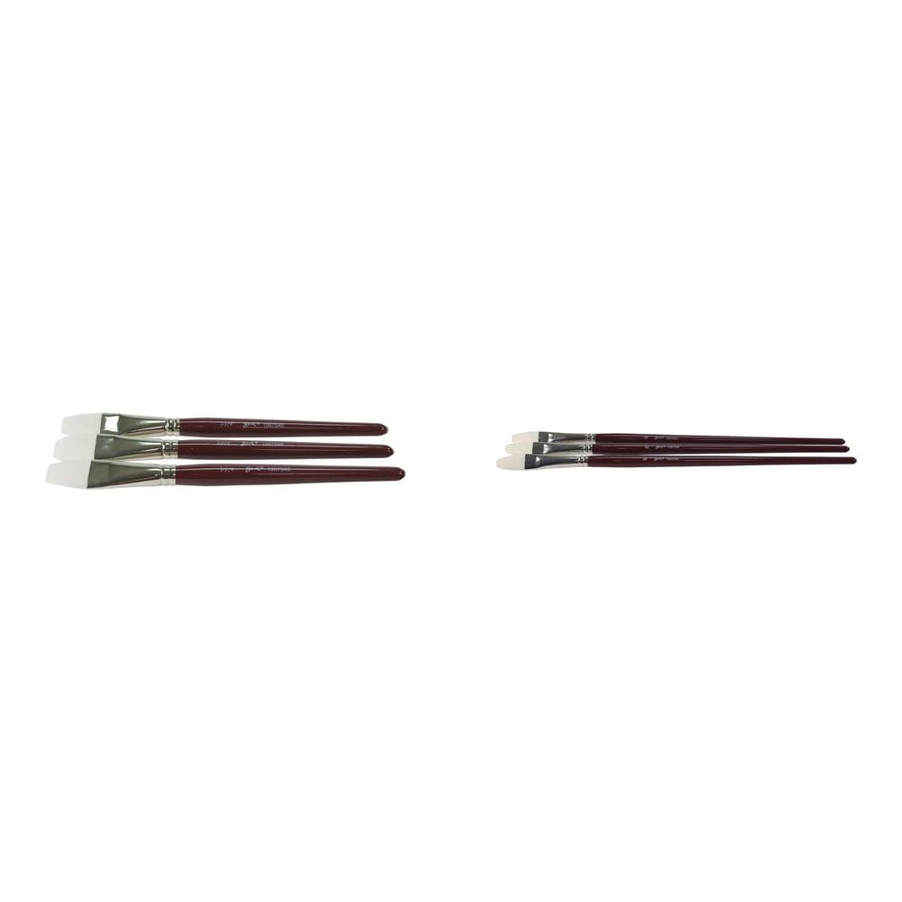 Conjunto de pincéis Casafoyer Optimum White Taklon Flat Brushes