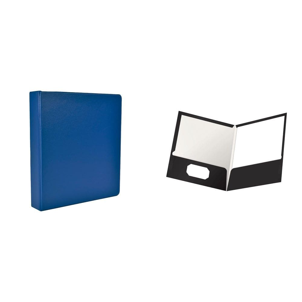 Kit combinado de fichário e pastas de polipropileno D-Ring View Casafoyer