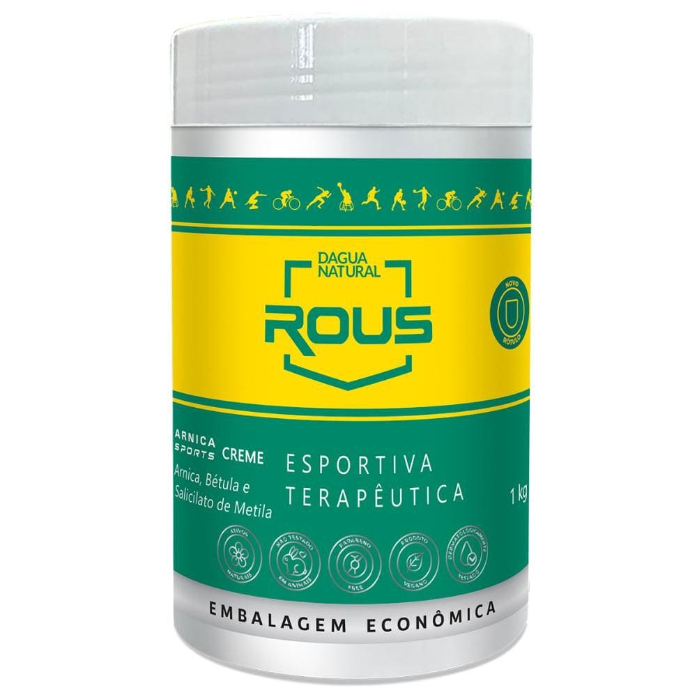 Pote Creme de Massagem Esportiva Dagua Natural Arnica Sports 1kg