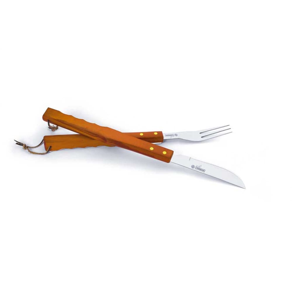 Conjunto Para Churrasco 2 Peças Com Aço De Inox