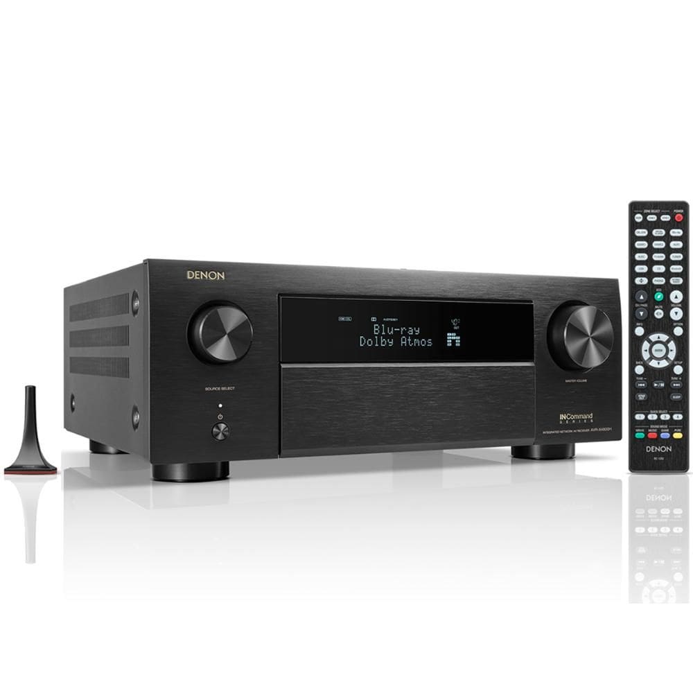 Receiver Denon AVR-X4800H 9.4ch WiFi Bluetooth 125W AV 8K Ultra 3D com HEOS integrado e Dolby Atmos