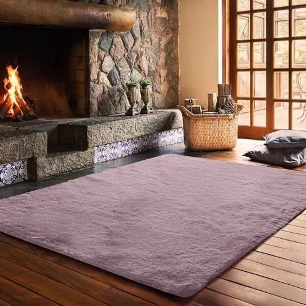 Tapete Pele De Coelho Melody 200x300 Jolitex Rosa