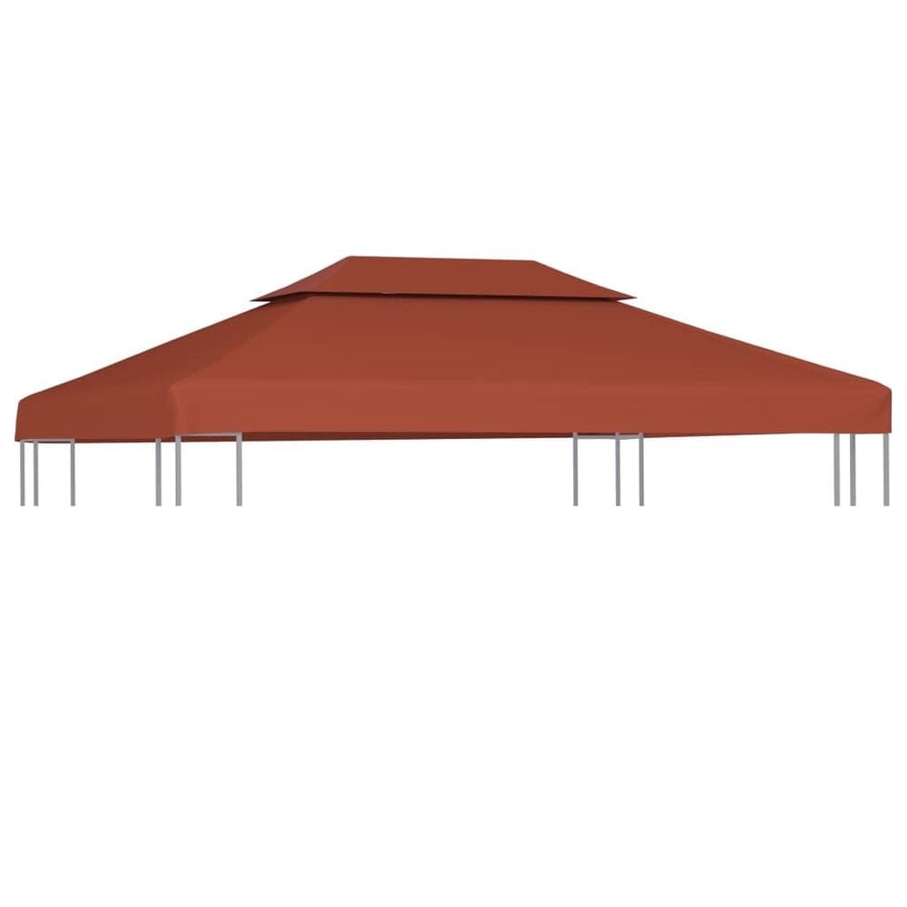 Capa de gazebo VidaXL, pára-sol de reposição, 4 x 3 m, terracota