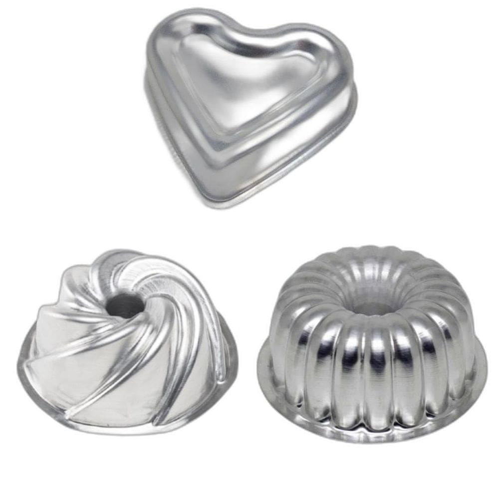Kit Confeitaria Iniciante 3 Formas De Bolo Decorado Vulcão