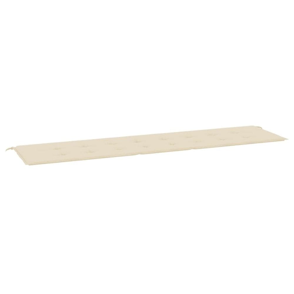 Almofada de banco de jardim VidaXL Outdoor Bege 200x50x3cm Poliéster