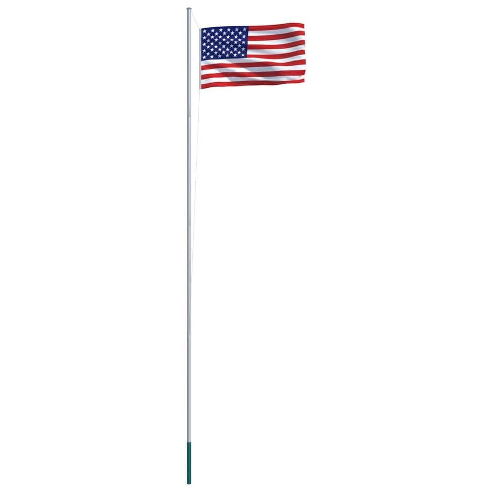 Bandeira vidaXL Bandeira dos EUA para exterior com ilhós de latão, 100% poliéster