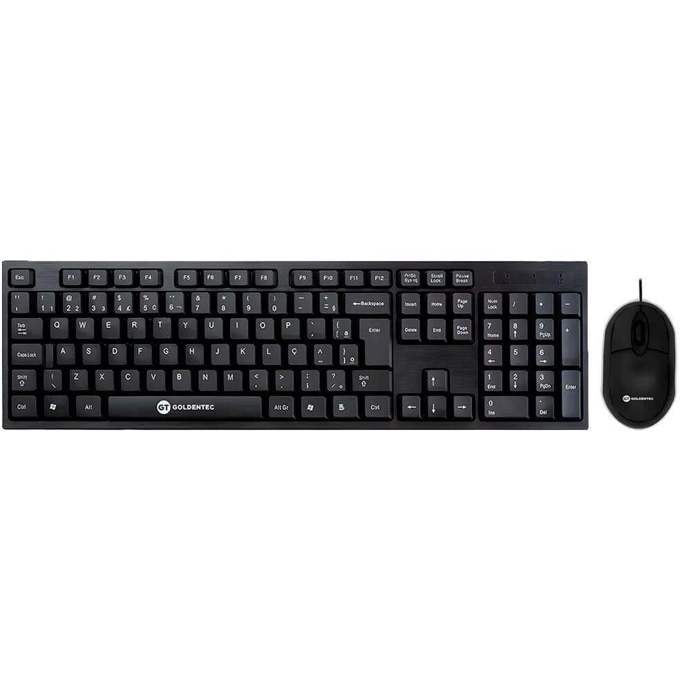 Kit Teclado E Mouse Usb, 1.200 Dpi, Slim Goldentec Gt850
