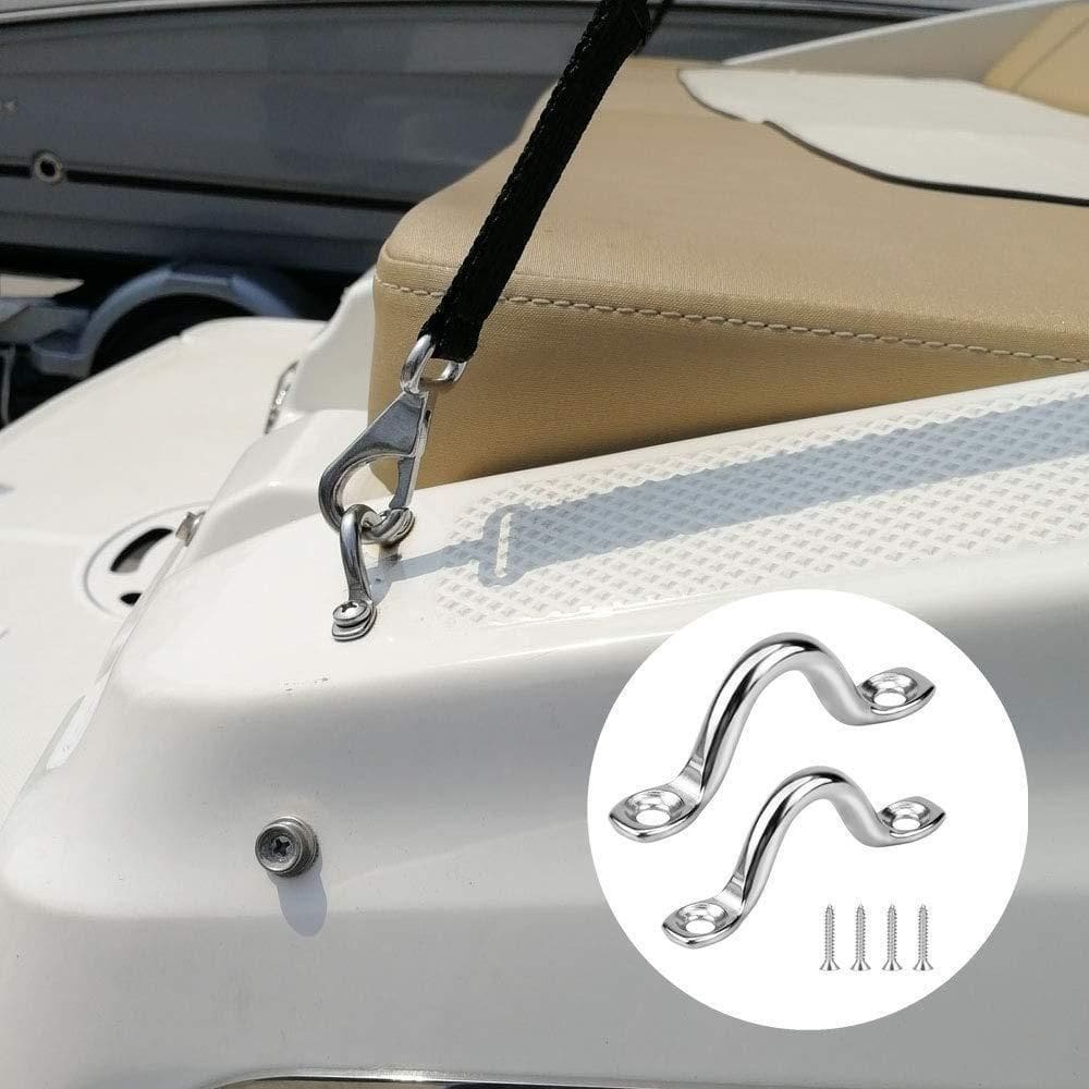 Alça Inox 8Mm Branca Para Caiaque Barco E Defensa