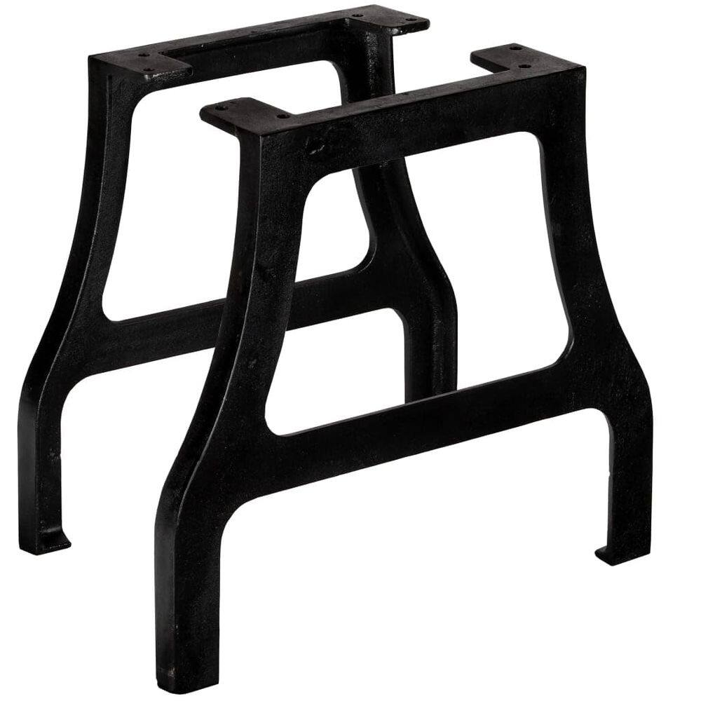 Pernas de mesa de café vidaXL A-Frame em ferro fundido preto (2 unidades)