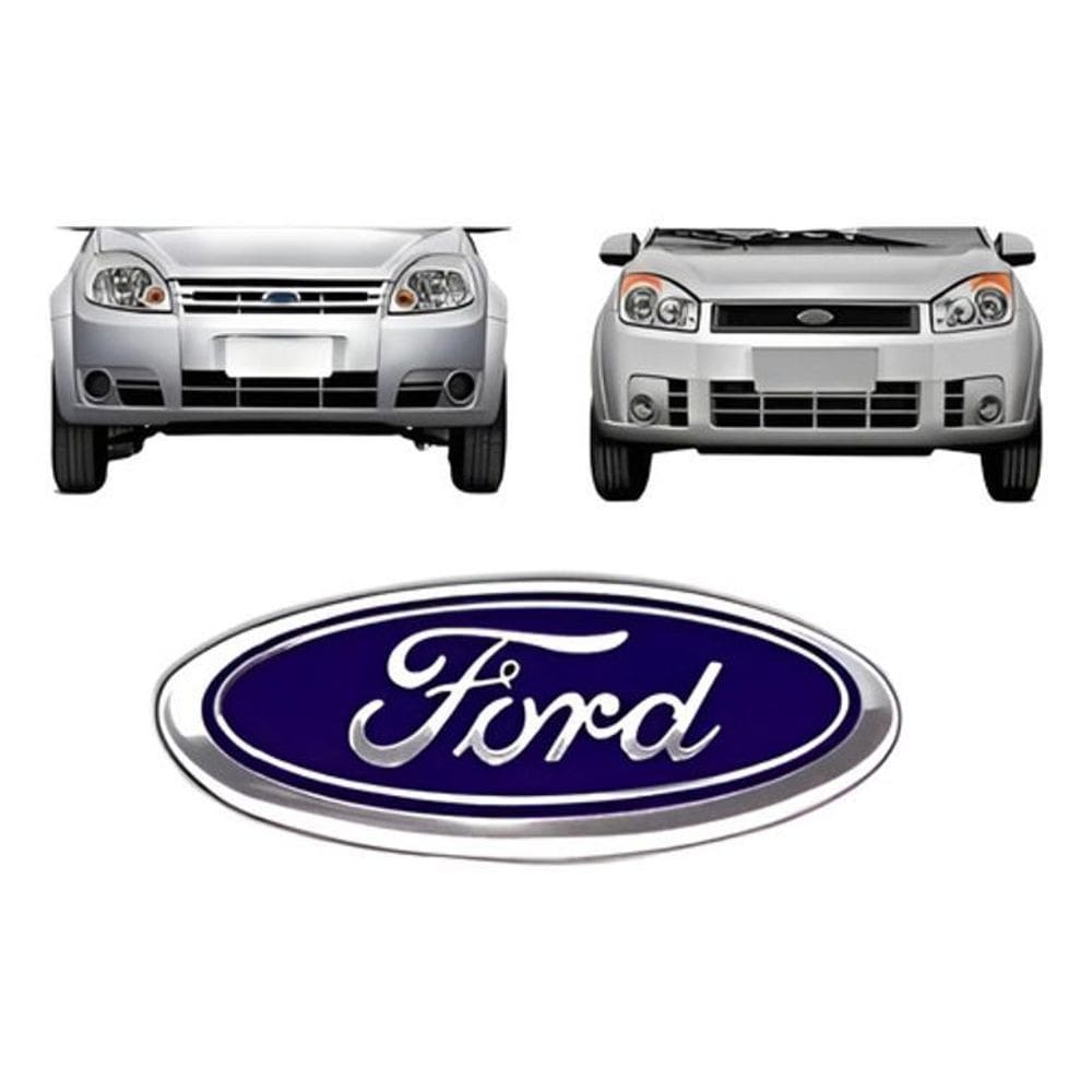 Emblema Grade Frontal Ford Fiesta Hatch Sedan 2010