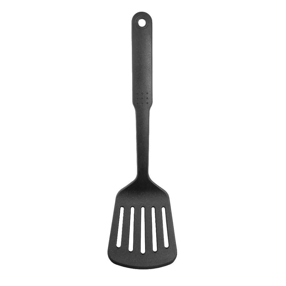 Espátula Perfurada De Nylon Preto 31Cm - Casambiente