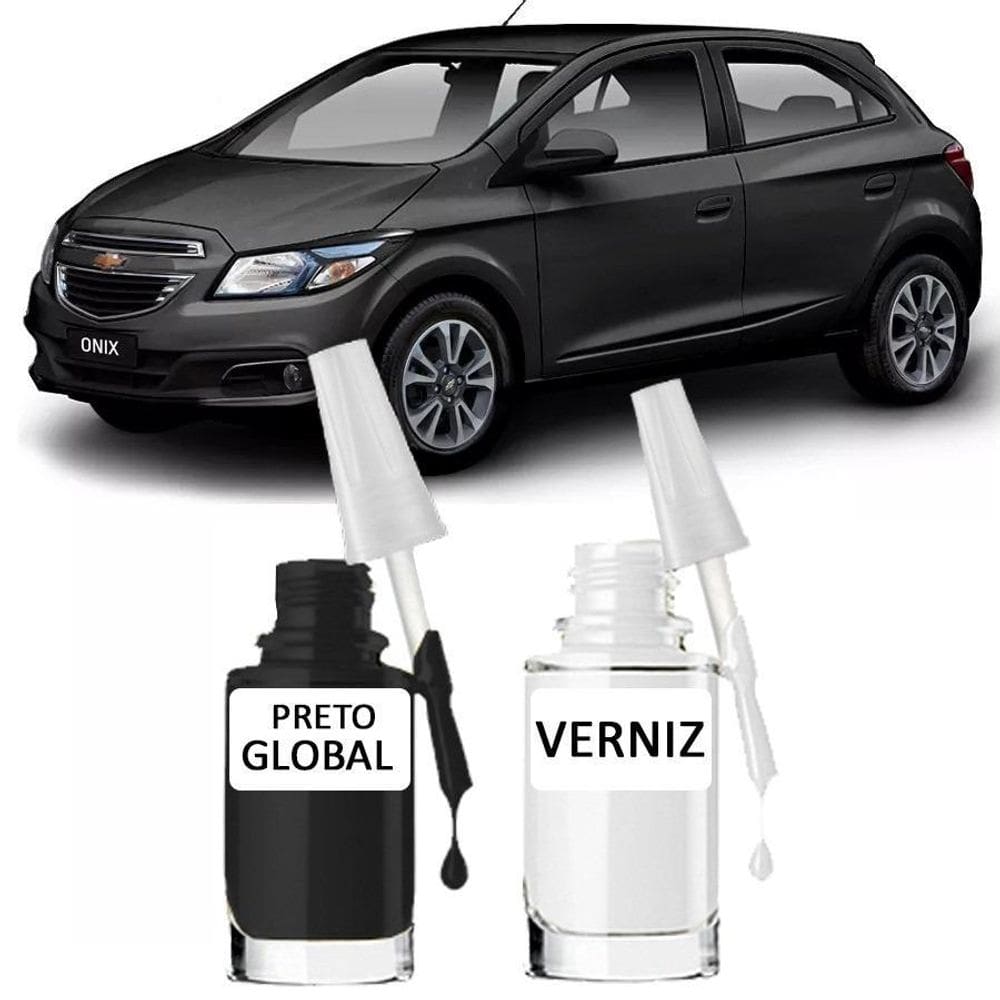 Tinta Retoque Tira Risco Preto Global Preto Global 20 Ml