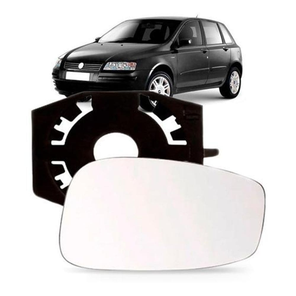 Lente Retrovisor Stilo 03 04 05 06 07 08 09 10 11 Com Base