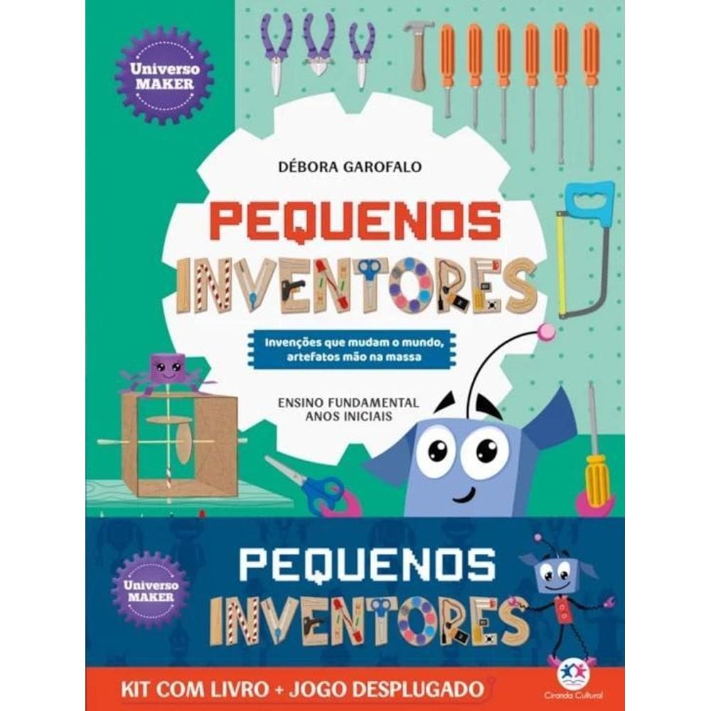 Kit Com Livro + Jogo Desplugado - Pequenos Inventores