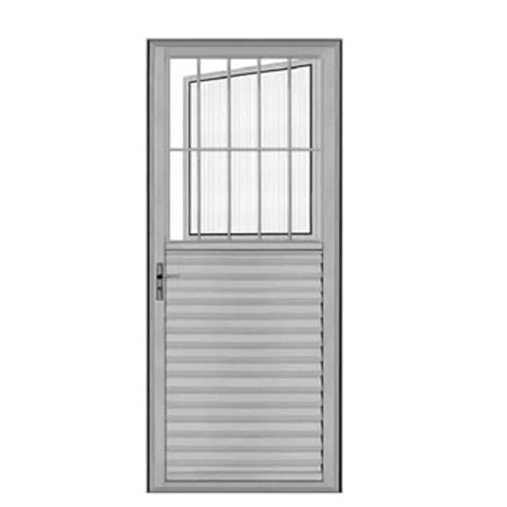 Porta Postigo Aluminio Brilhante  2,10x0,80 Lado Esquerdo