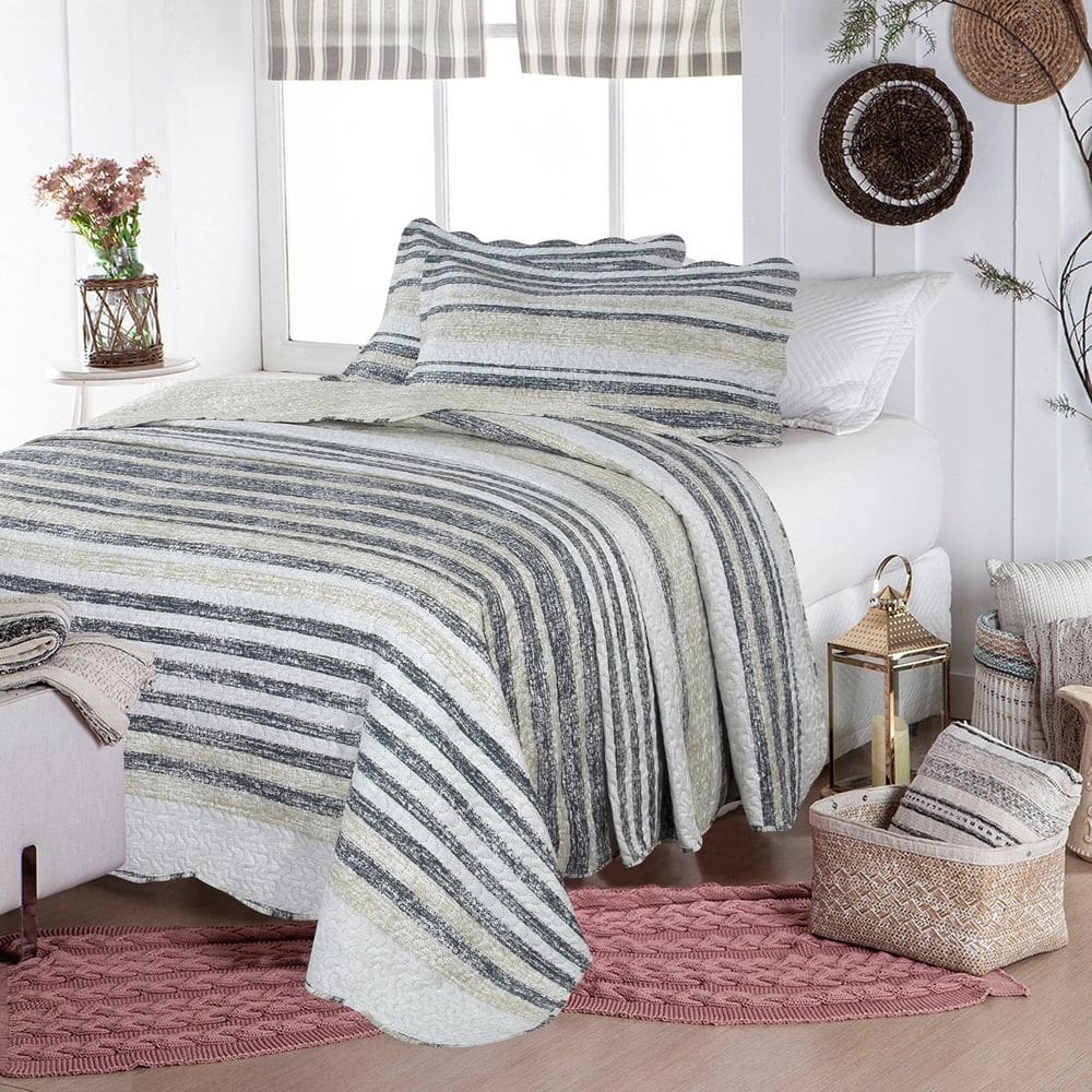 Colcha Cobre Leito Ultrassonic Dupla Face Estampada Casal 220x240cm - Amparo