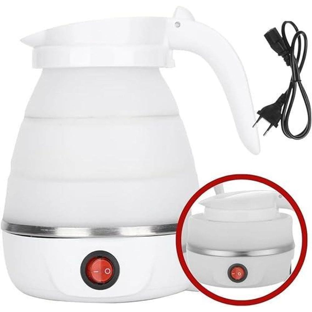 Chaleira Elétrica Jarra De Silicone Dobrável 600Ml