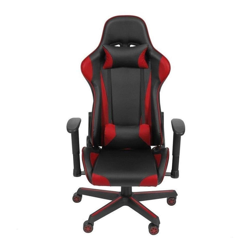 Cadeira De Escritório 3318 Gamer Ergonômica Couro Sintético Cor: Preto/Cinza