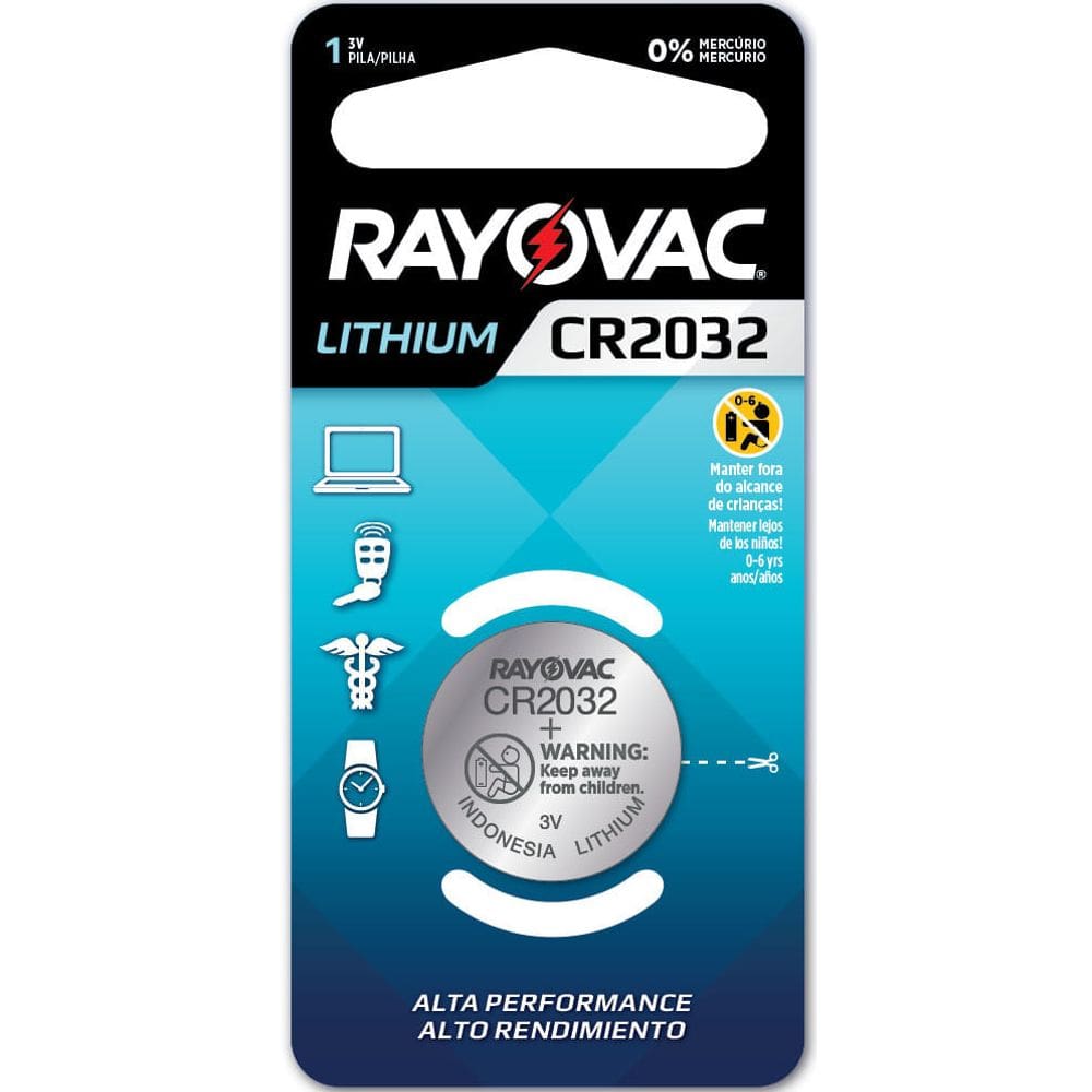 Bateria Eletrônica 3V CR2032 Rayovac