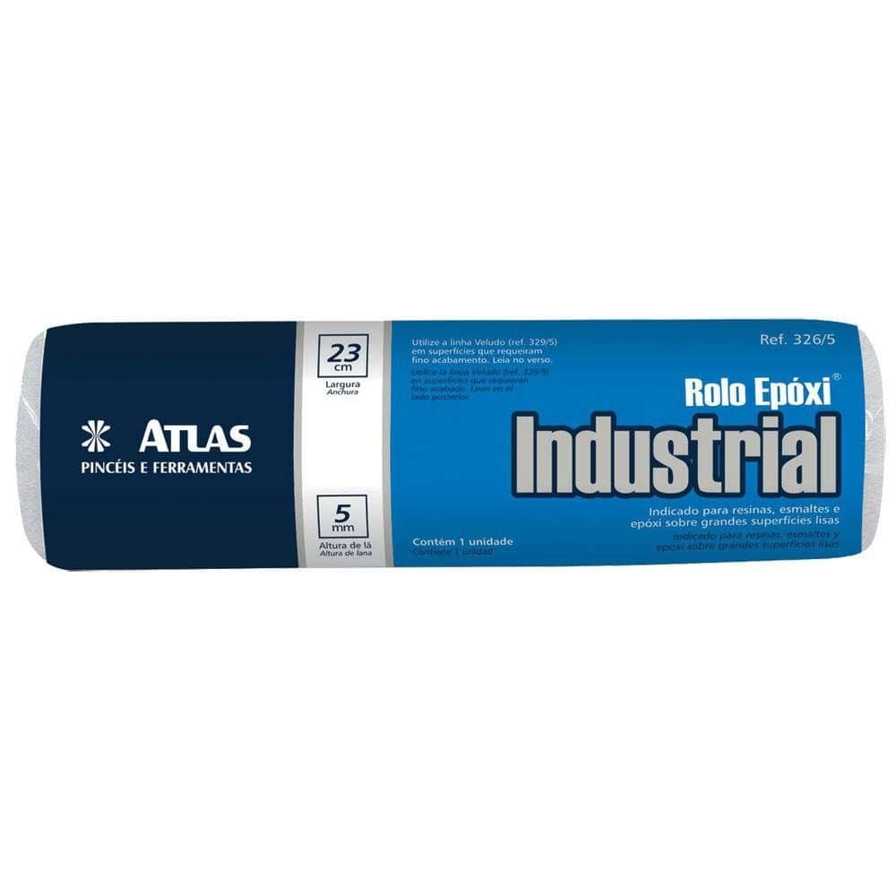 Rolo Pintura 23Cm Lã Poliéster Epóxi Resina Atlas